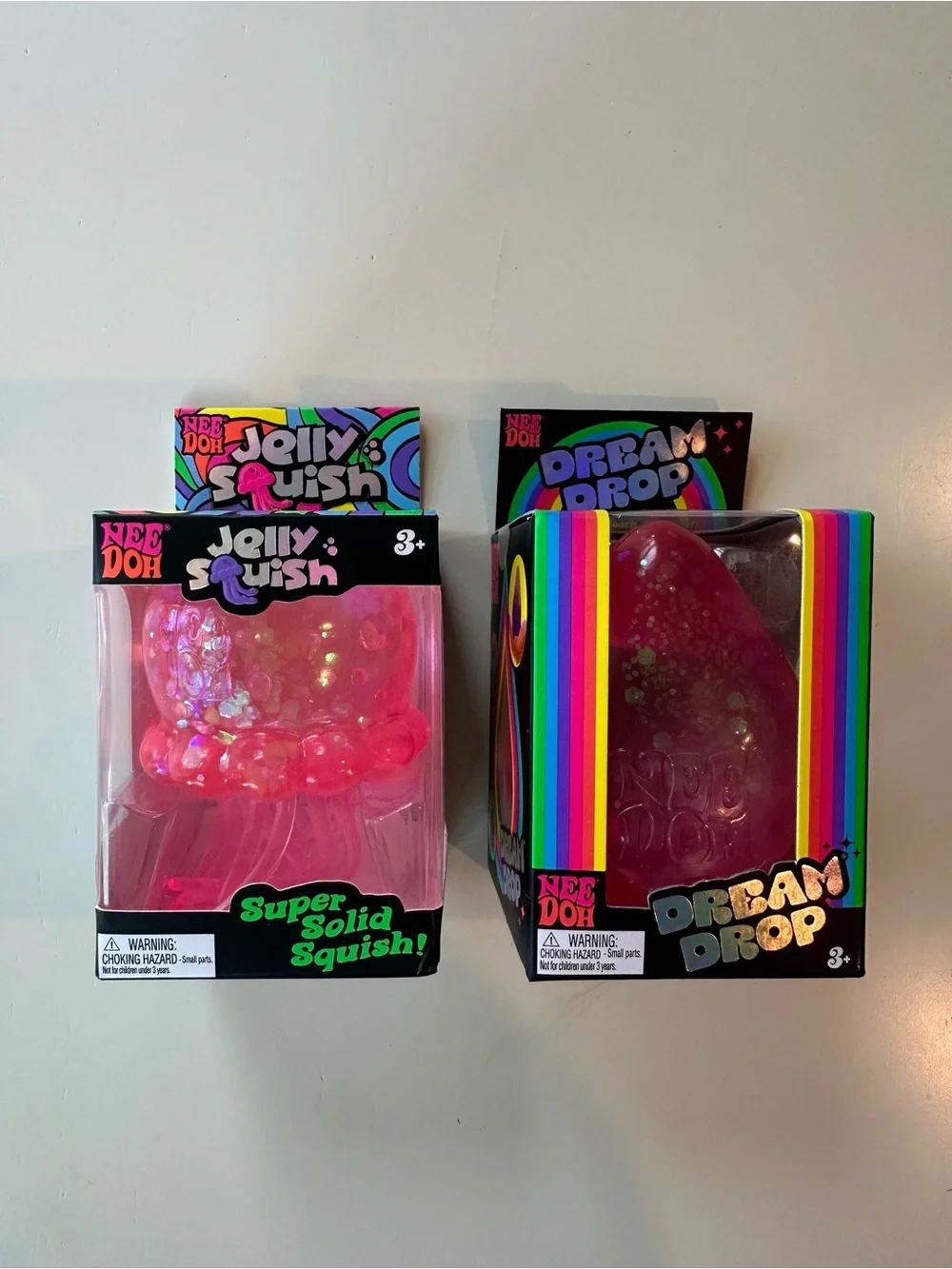 💗✨ Fun Pink Bundle – Pink Jelly Squish NeeDoh & Pink Dream Drop Needoh ✨💗